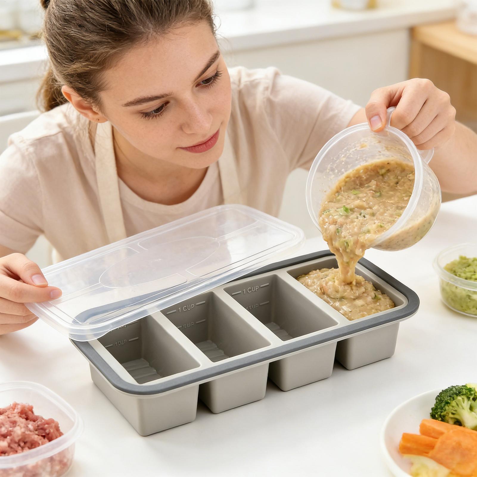 Meal Prep Menu - Silikonowe formy do zamrażarki, łatwe do