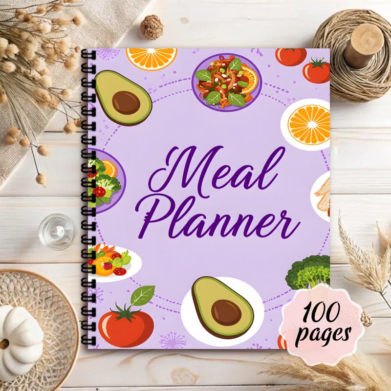 Meal Prep Menu - Planer posiłków, Planer przygotowywania posiłków, Tygodniowy